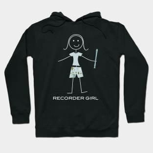 Funny Womens Recorder Design Hoodie